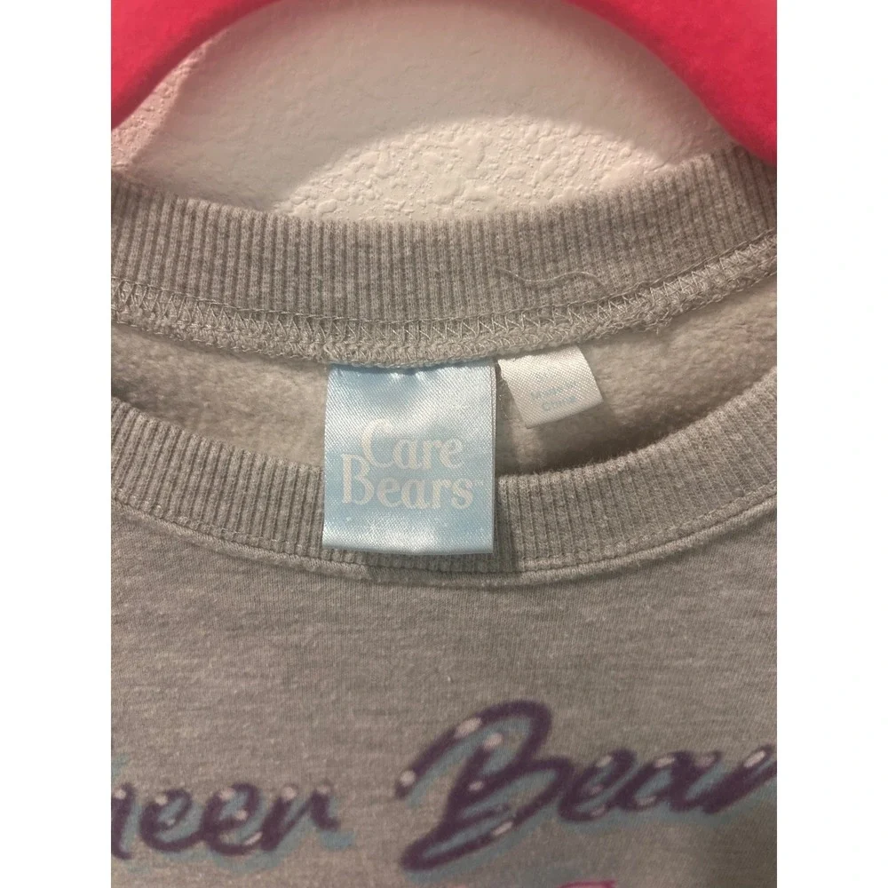 Care Bears‎ Cheer Bear Graphic Cropped Sweatshirt Heather Grey Kids Pullover